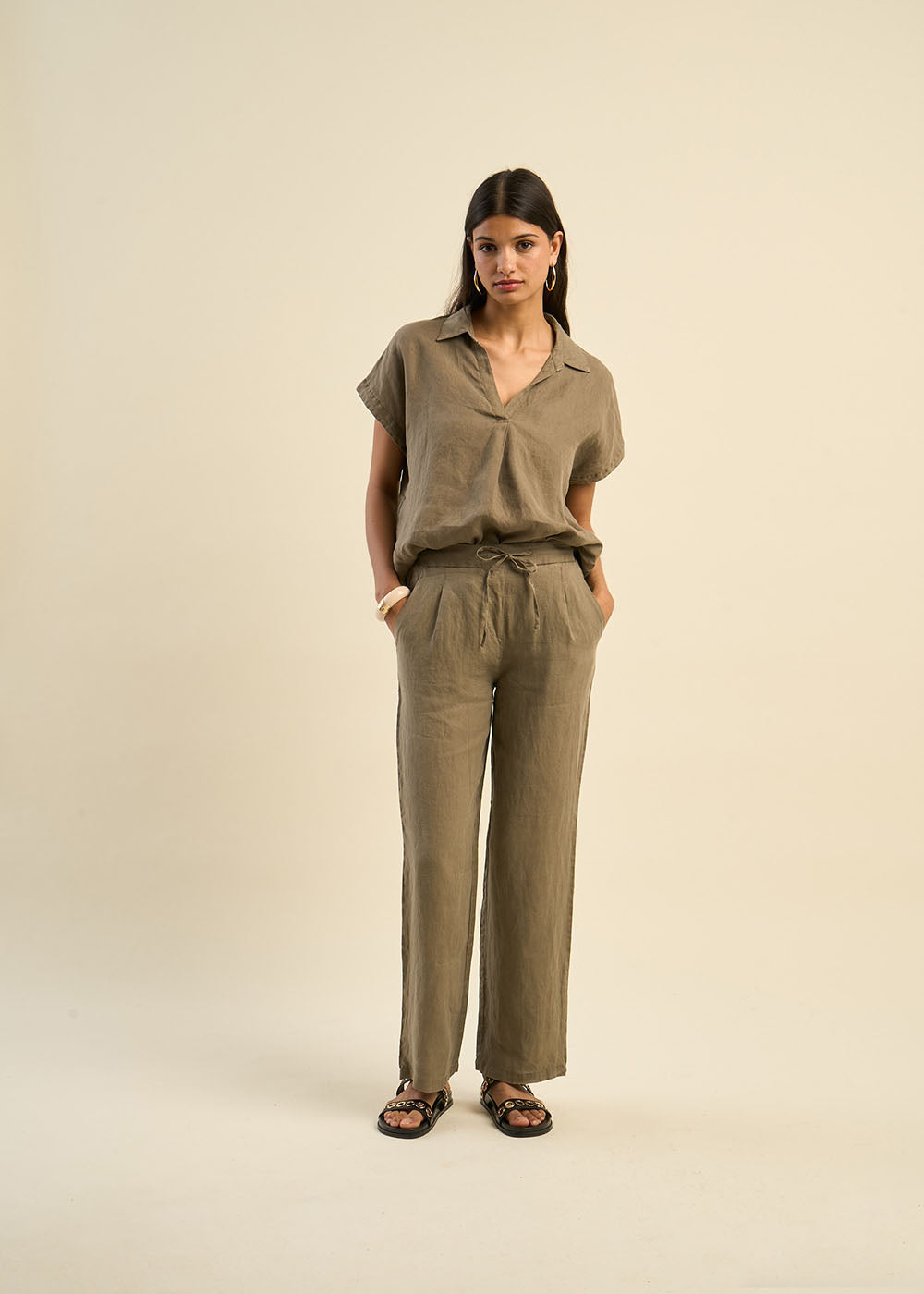 PASKY Elegant linen pants - 1 - Sud Express - Sud Express