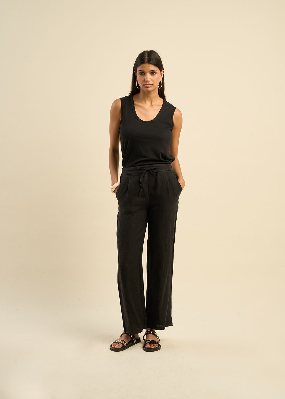 PASKY Elegant linen pants - 1 - Sud Express - Sud Express