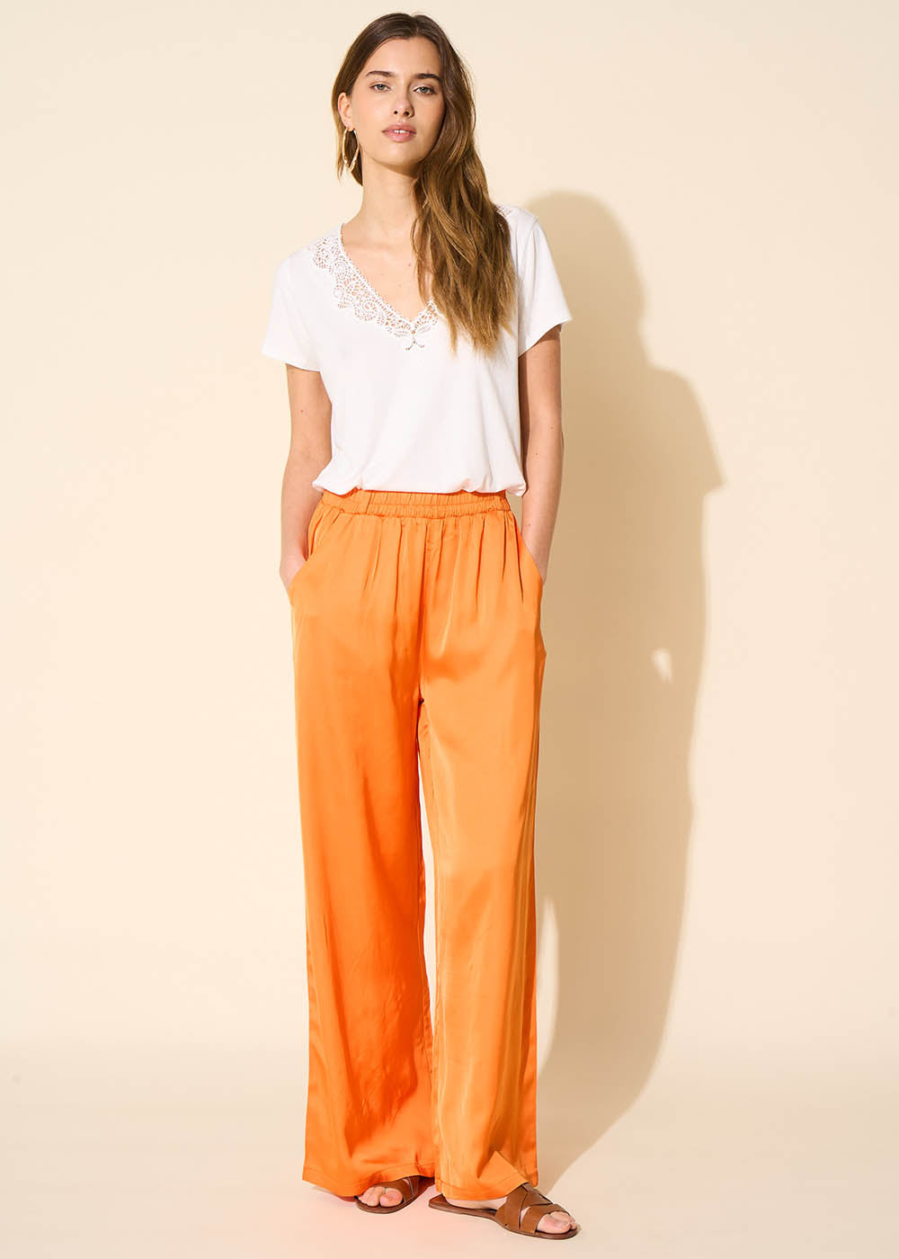 PAROCKY Wide-leg satin trousers - 1 - Sud Express - Sud Express
