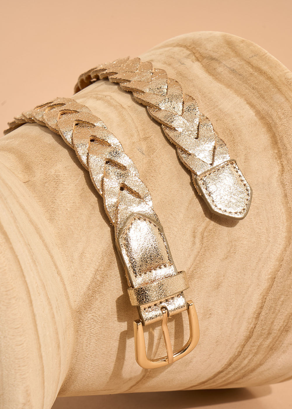 CHARLOTTE Golden braided belt - 2 - Sud Express - Sud Express
