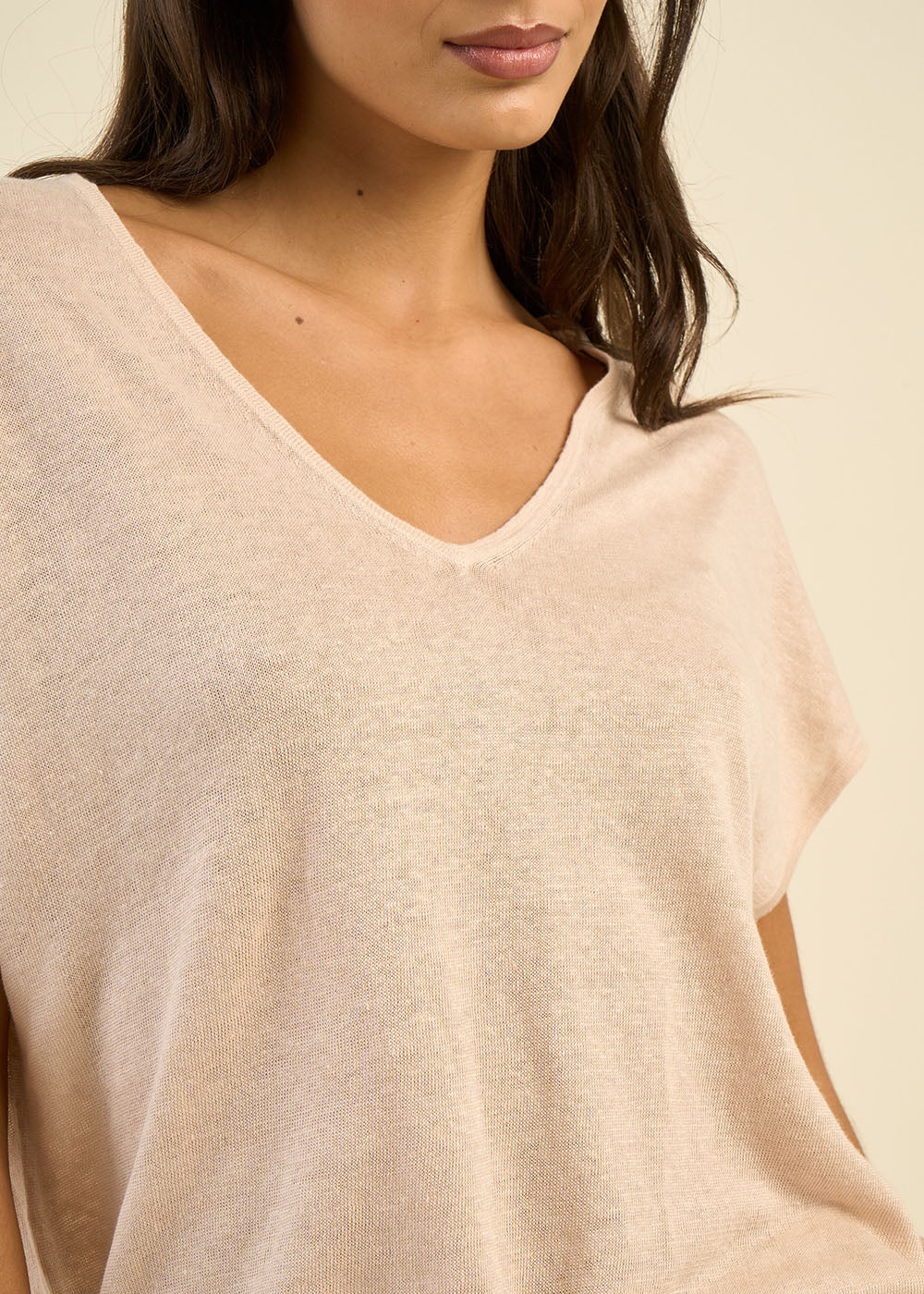 MAELLAEY Sleeveless V-neck jumper 100% linen - 2 - Sud Express - Sud Express