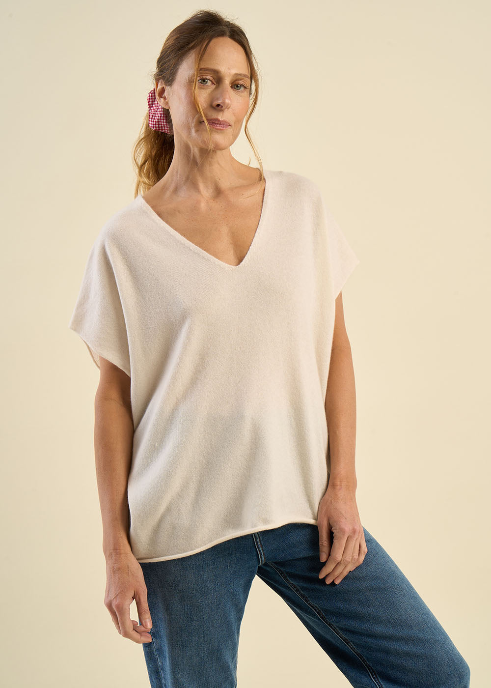 Pull manches courtes en cachemire - Sud Express - 5 - Sud Express