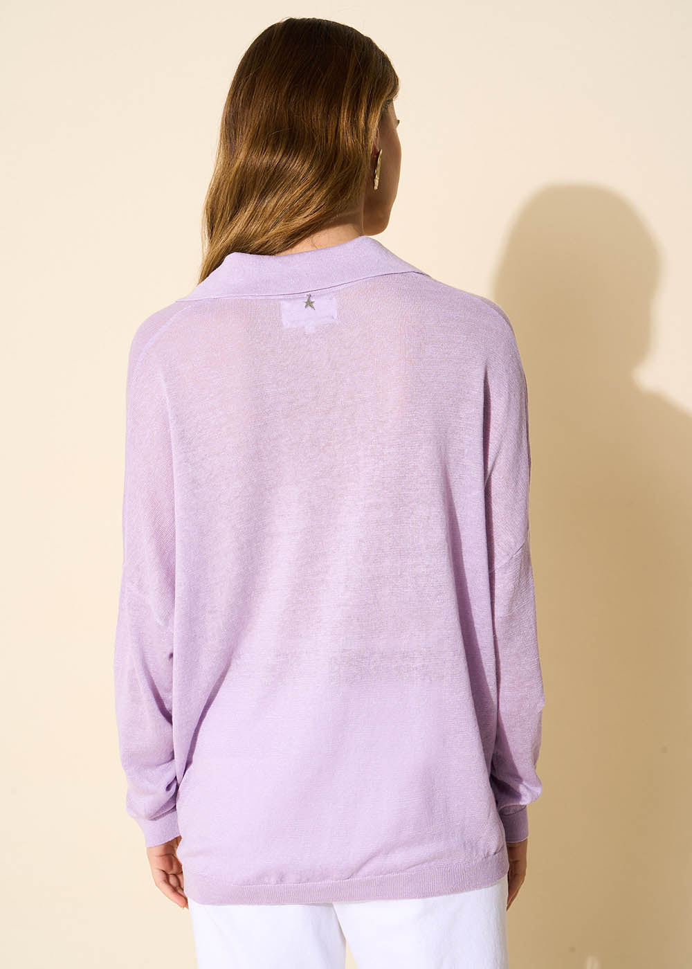 GISCONTO Oversized cardigan with a polo collar - 2 - Sud Express - Sud Express