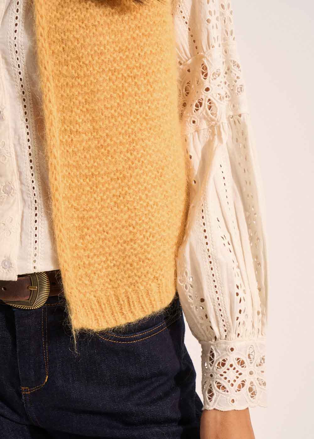 Short sleeveless mohair cardigan - Sud Express - 4 - Sud Express