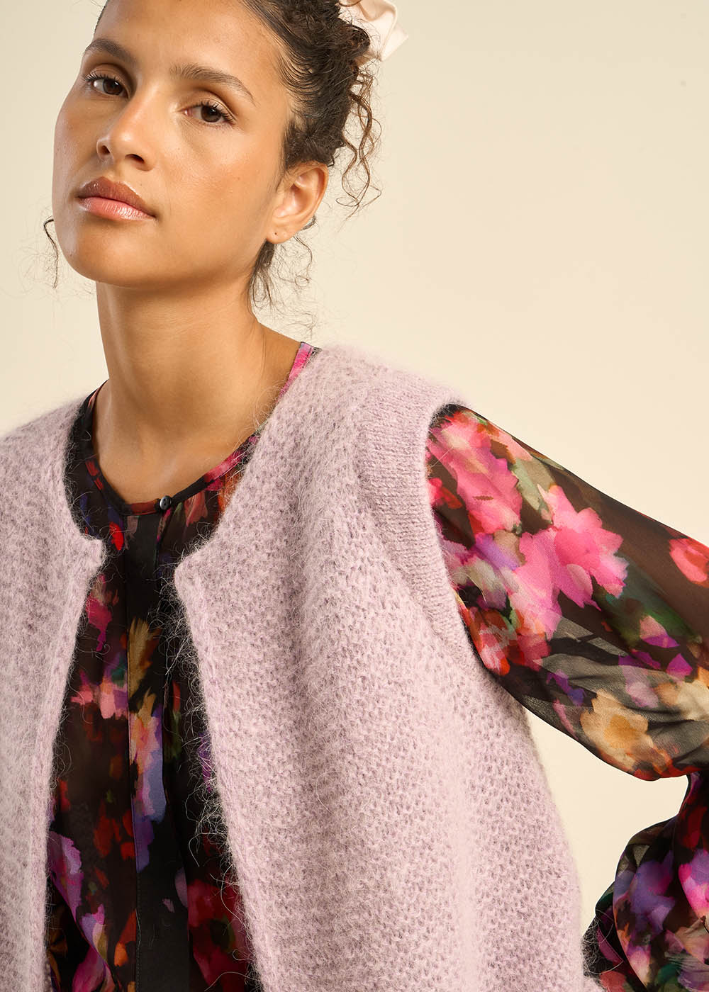 GOTANA Short sleeveless mohair cardigan - 2 - Sud Express - Sud Express