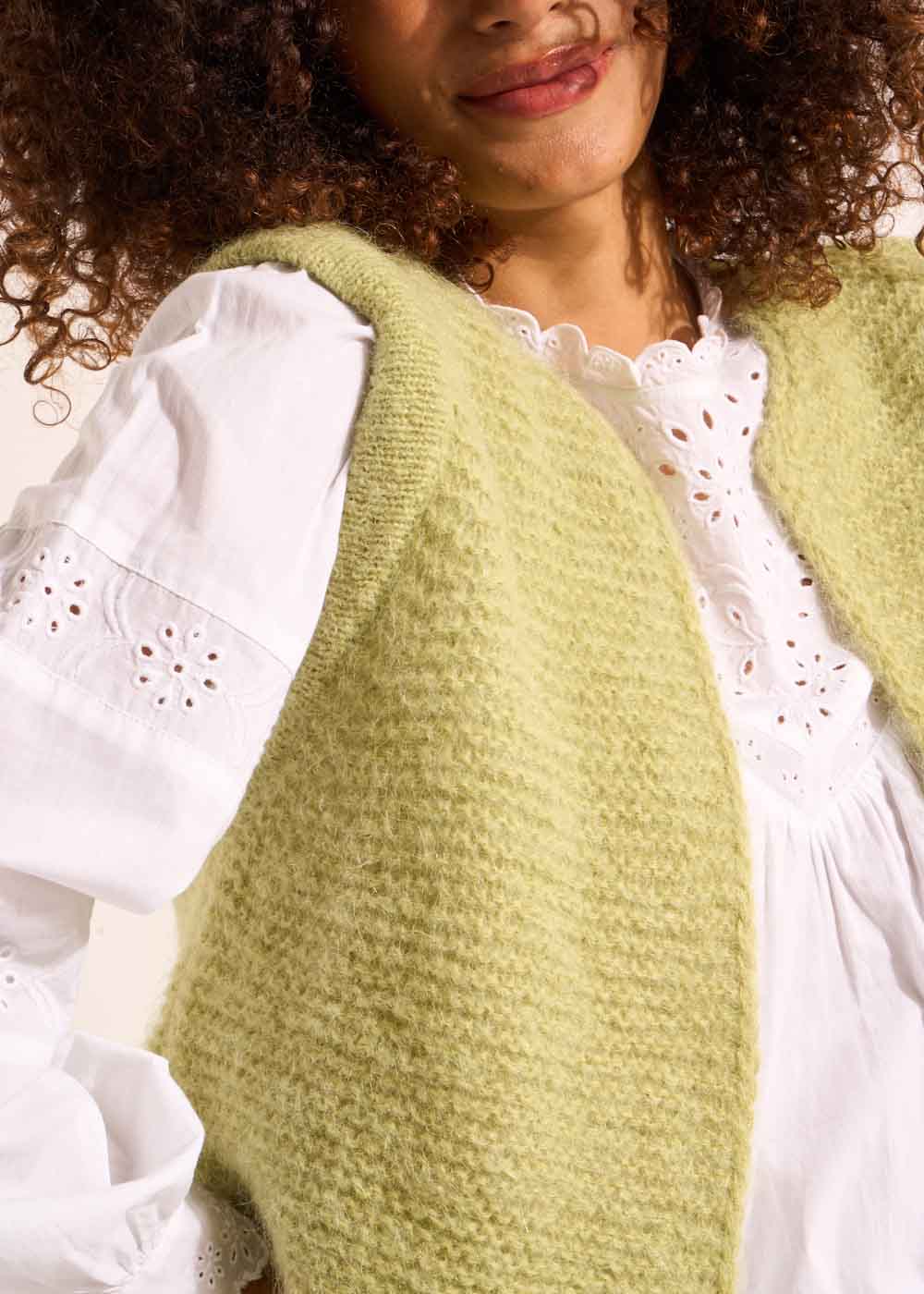 GOTANA Short sleeveless mohair cardigan - 2 - Sud Express - Sud Express