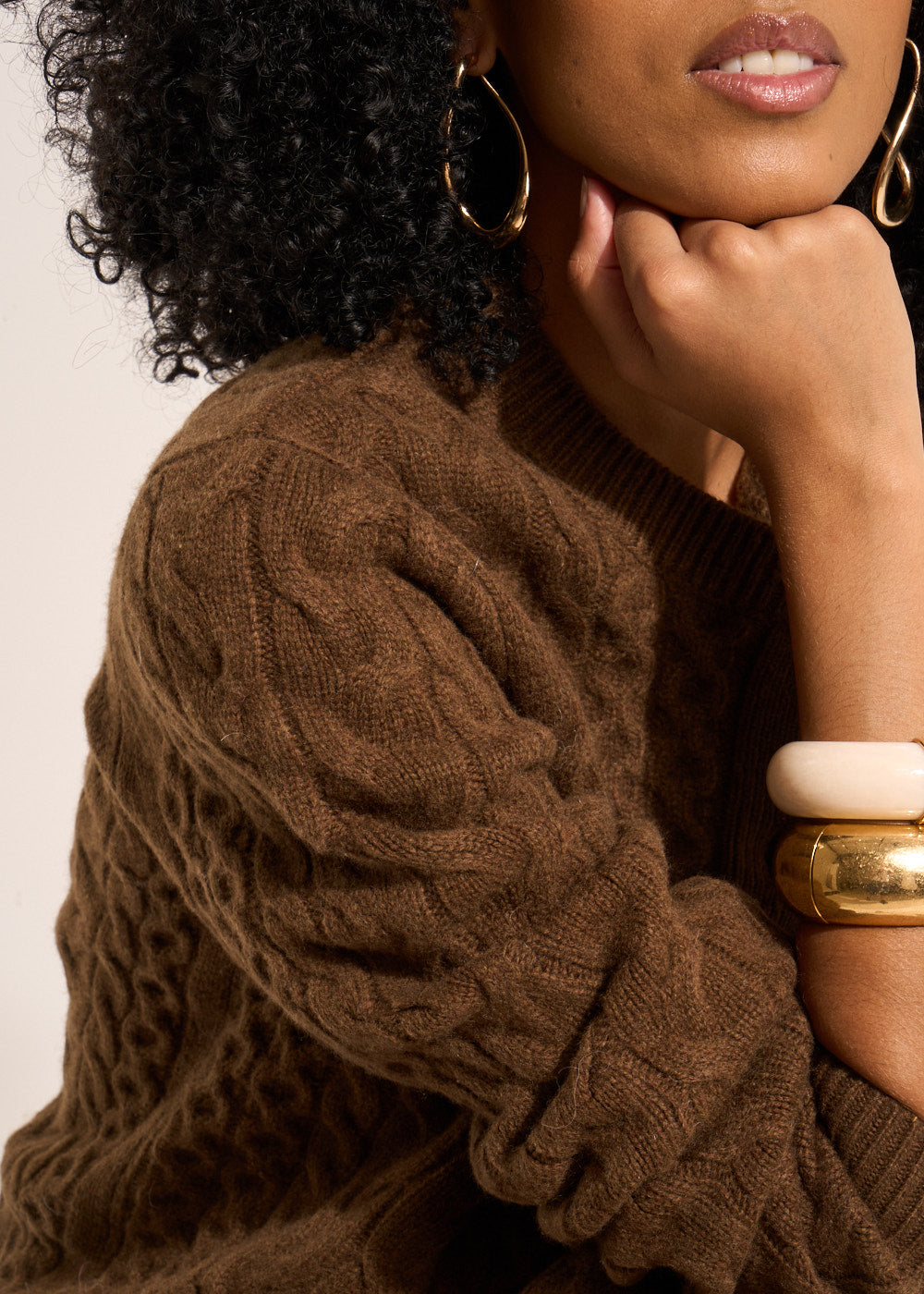 Twisted wool cardigan with patch pockets - Sud Express - 5 - Sud Express