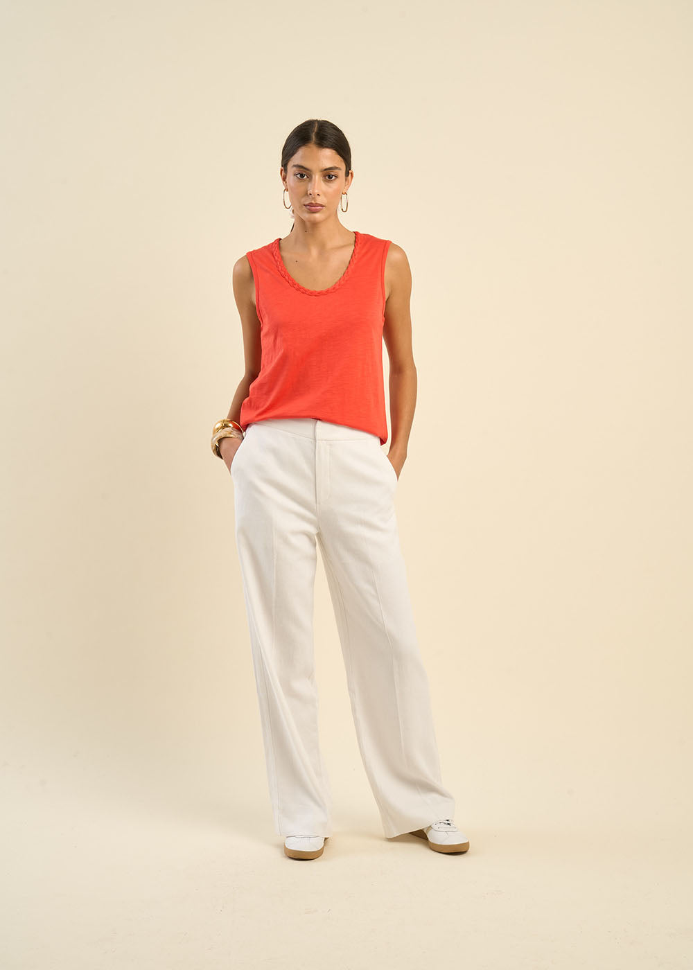 PARTENA Linen suit trousers - 2 - Sud Express - Sud Express