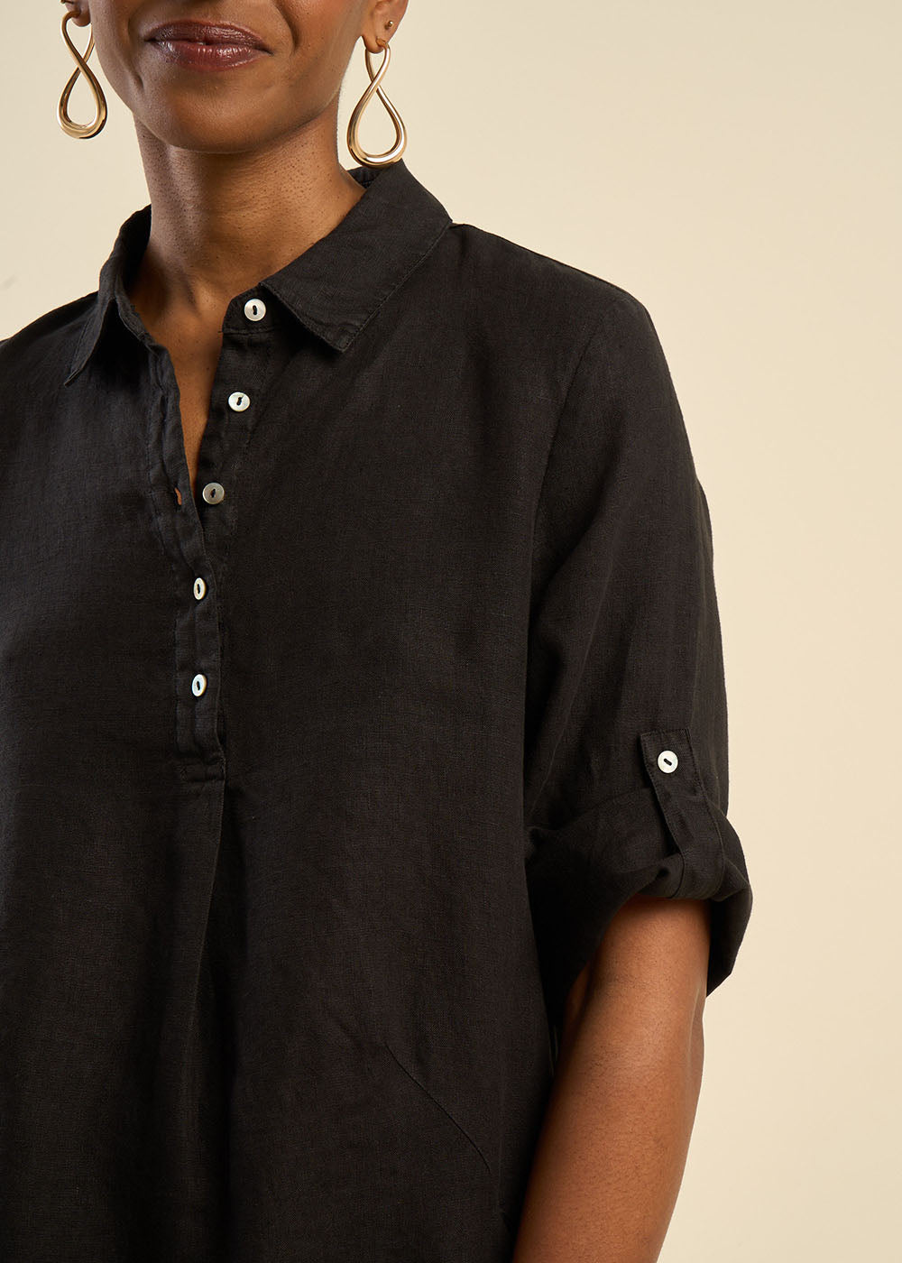 RACYBA Short linen dress - 2 - Sud Express - Sud Express