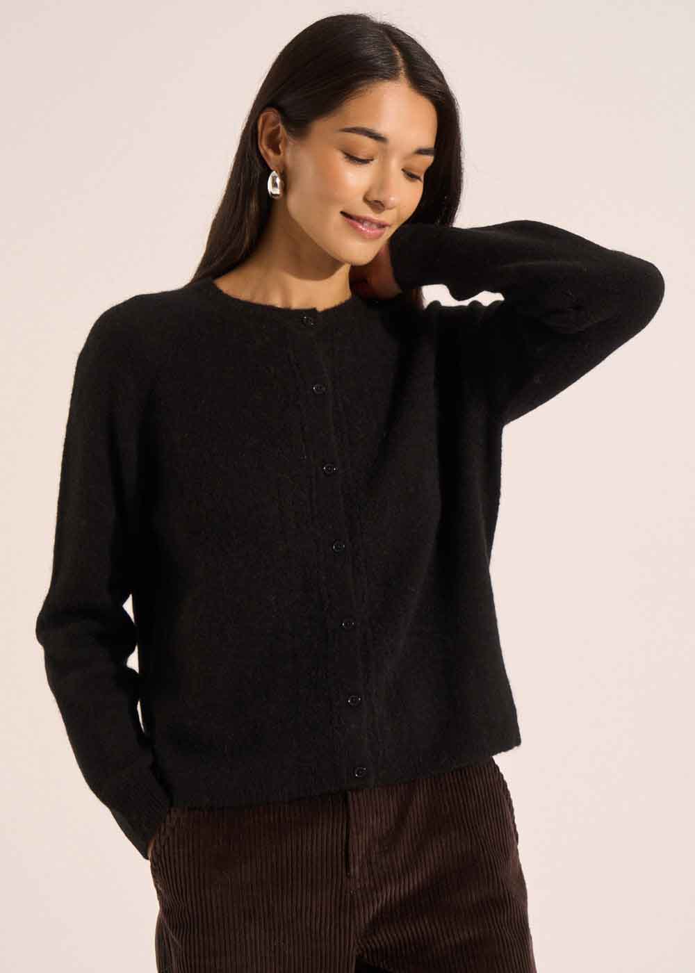 GABY Embroidered round-neck cardigan - 1 - Sud Express - Sud Express