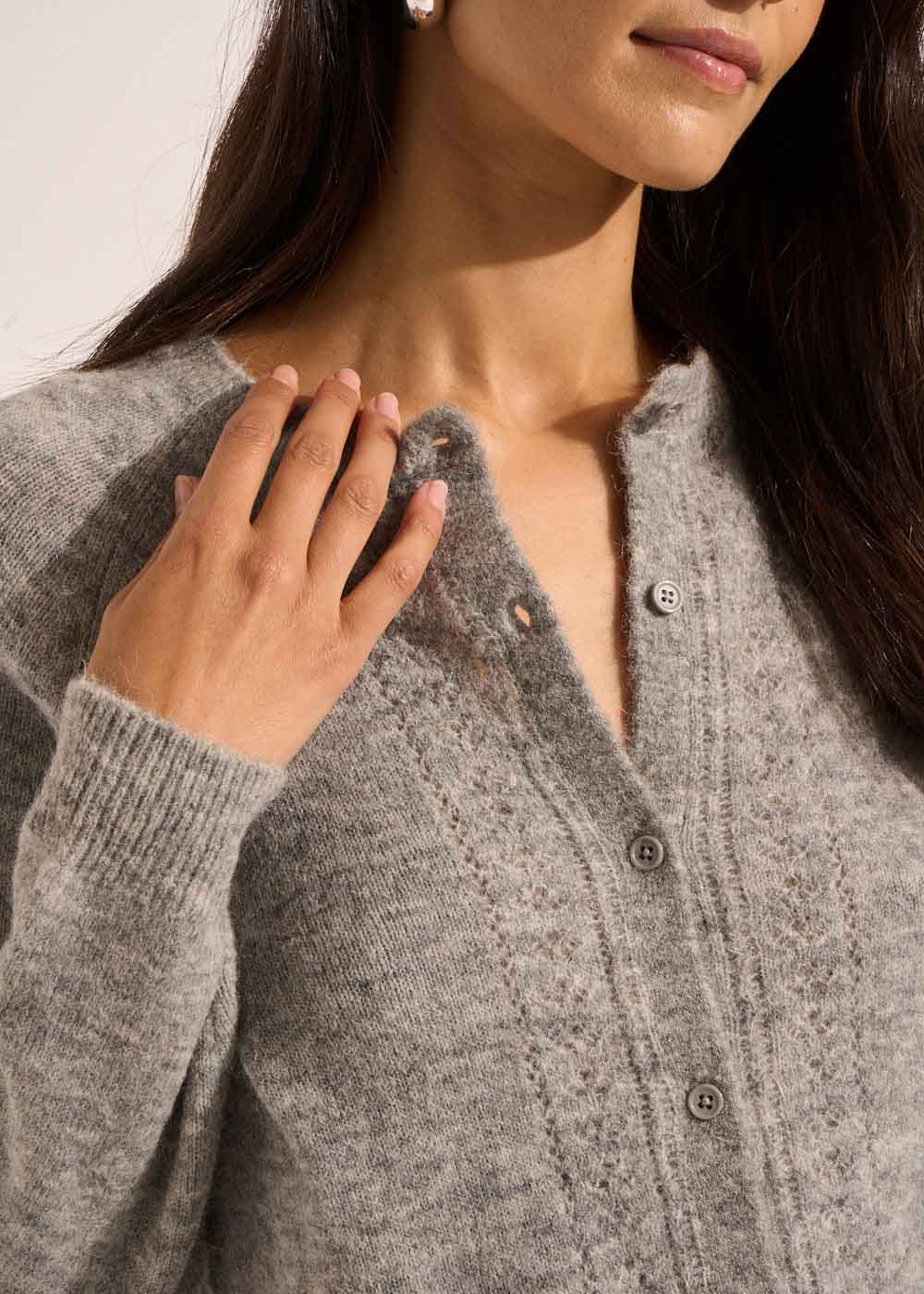 GABY Embroidered round-neck cardigan - 2 - Sud Express - Sud Express