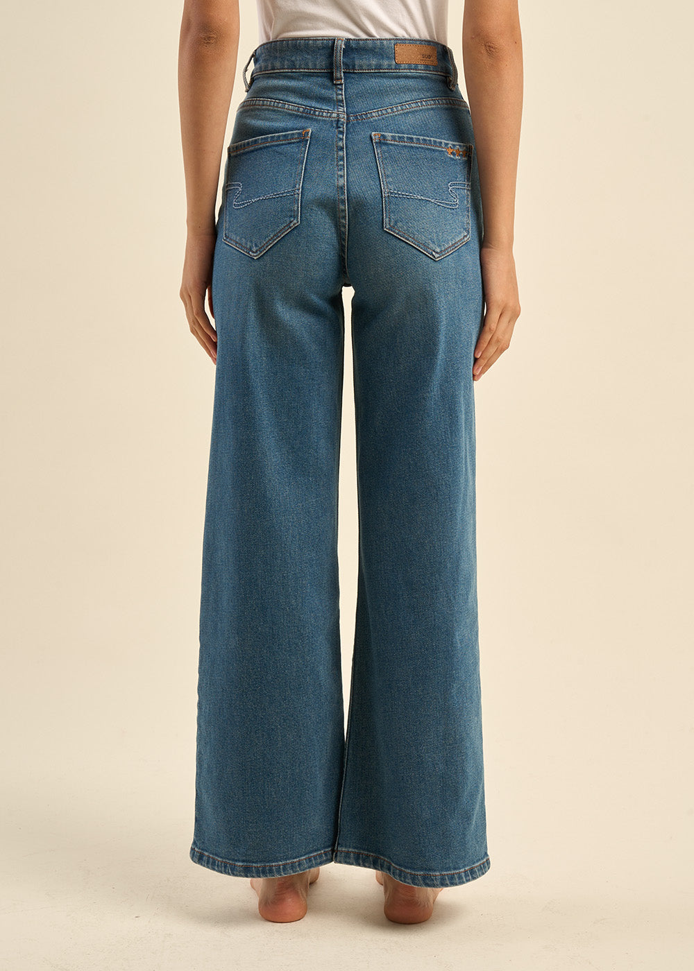 High-waisted flare jeans - Sud Express - 3 - Sud Express