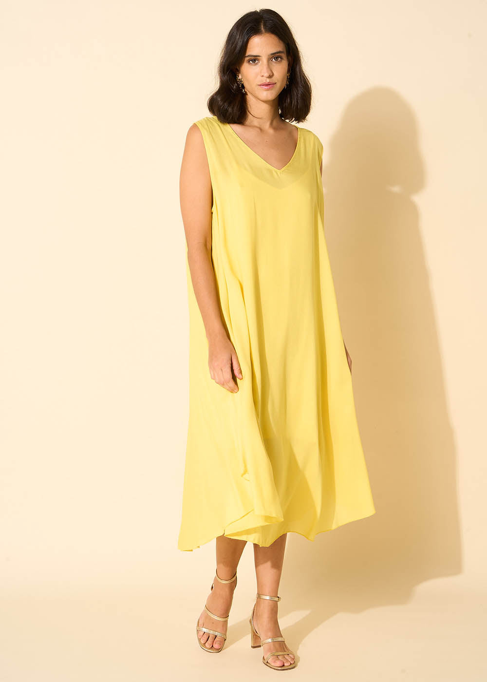 RIMITI V-neck midi dress - 1 - Sud Express - Sud Express