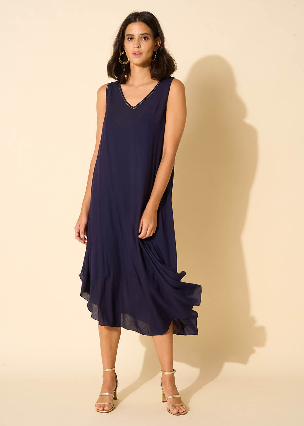 RIMITI V-neck midi dress - 2 - Sud Express - Sud Express