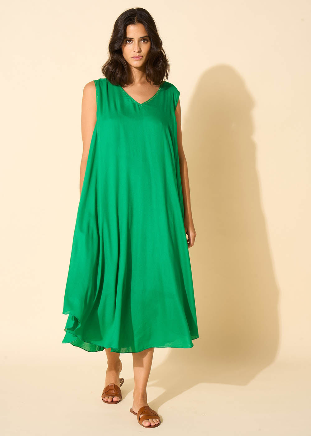 RIMITI V-neck midi dress - 1 - Sud Express - Sud Express