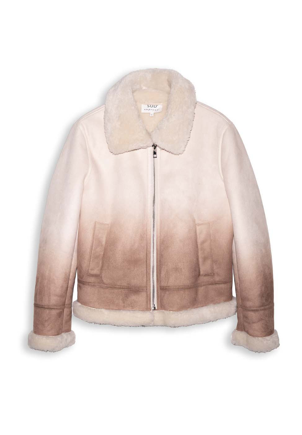 Deep dye jacket in faux shearling - Sud Express - 7 - Sud Express