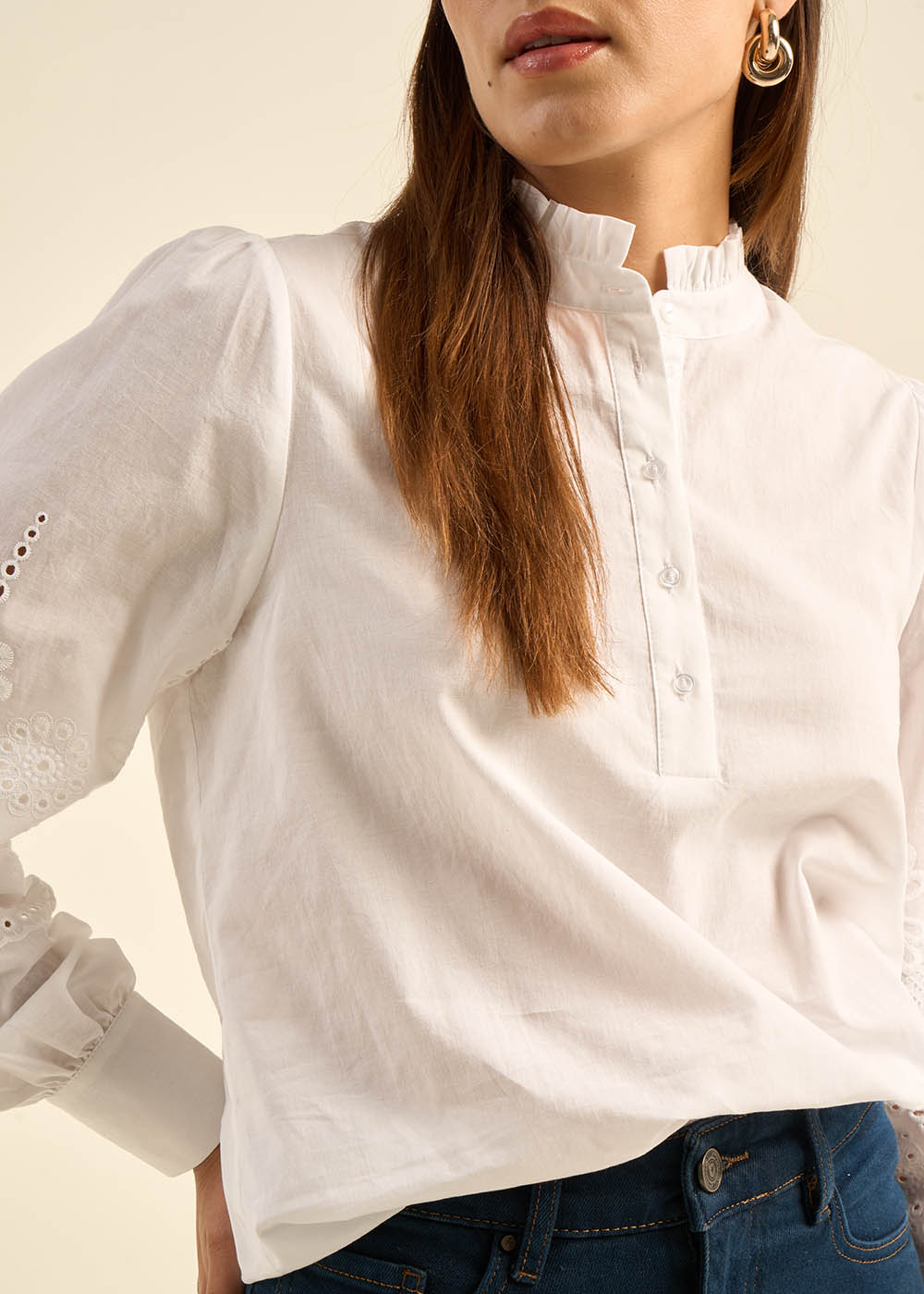 CHALIBA Blouse with embroidered details  - 2 - Sud Express - Sud Express