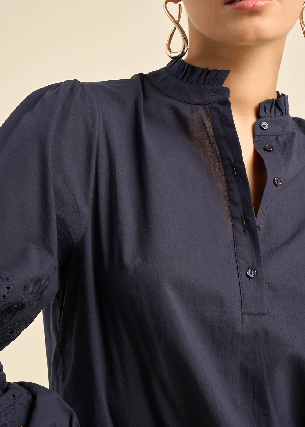 CHALIBA Blouse with embroidered details  - 2 - Sud Express - Sud Express