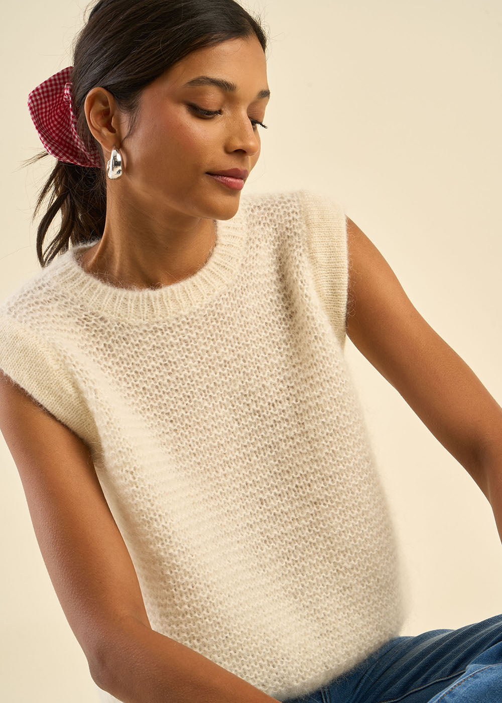MOTANA Short-sleeved round-neck sweater - 1 - Sud Express - Sud Express