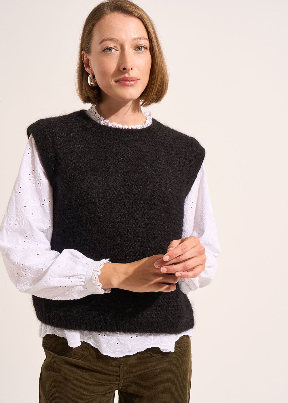 MOTANA Short-sleeved round-neck sweater - 1 - Sud Express - Sud Express