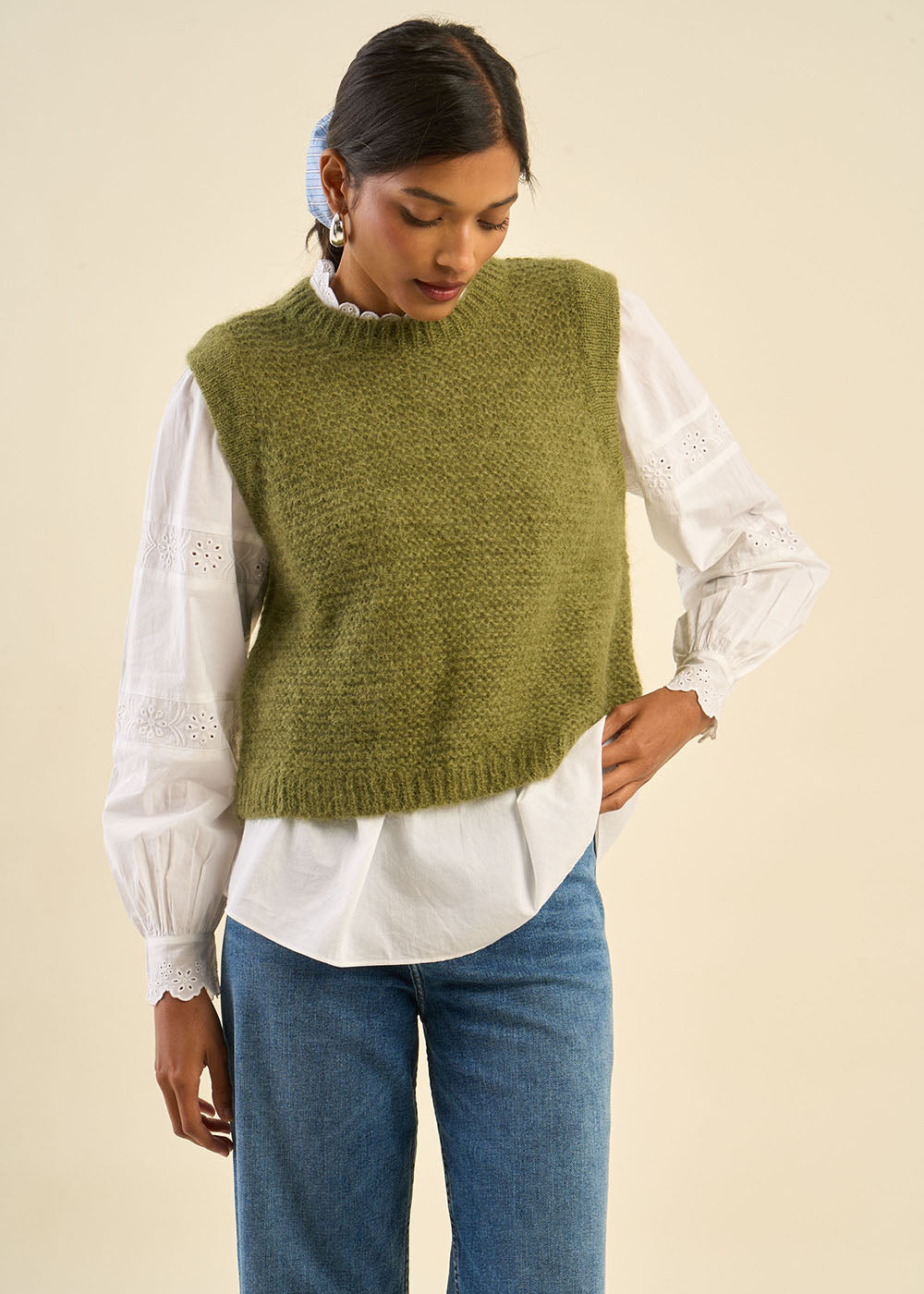 MOTANA Short-sleeved round-neck sweater - 1 - Sud Express - Sud Express
