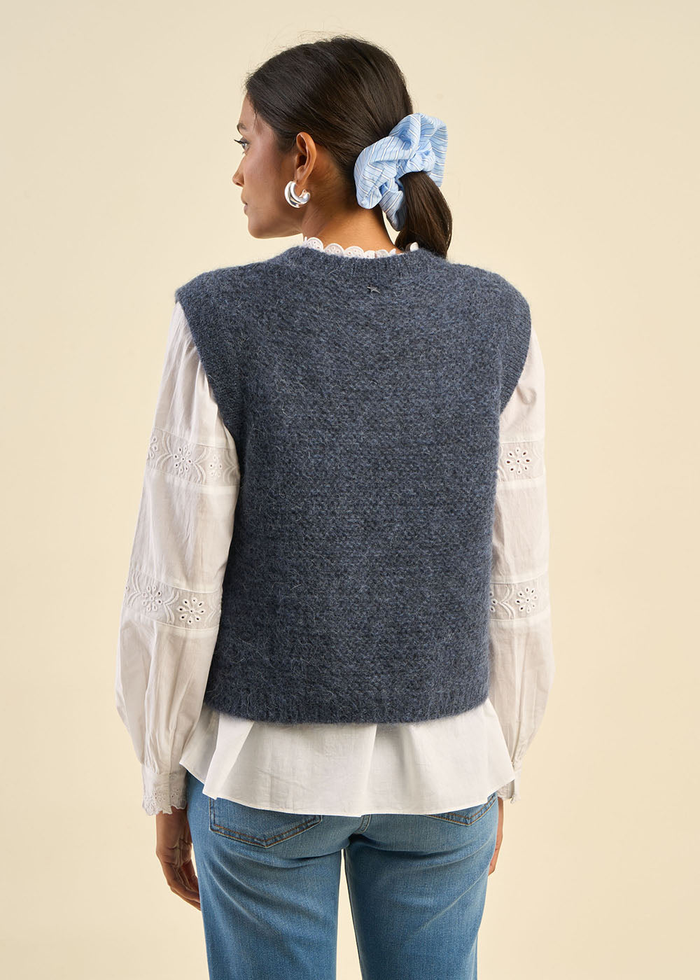 Short-sleeved round-neck sweater - Sud Express - 3 - Sud Express
