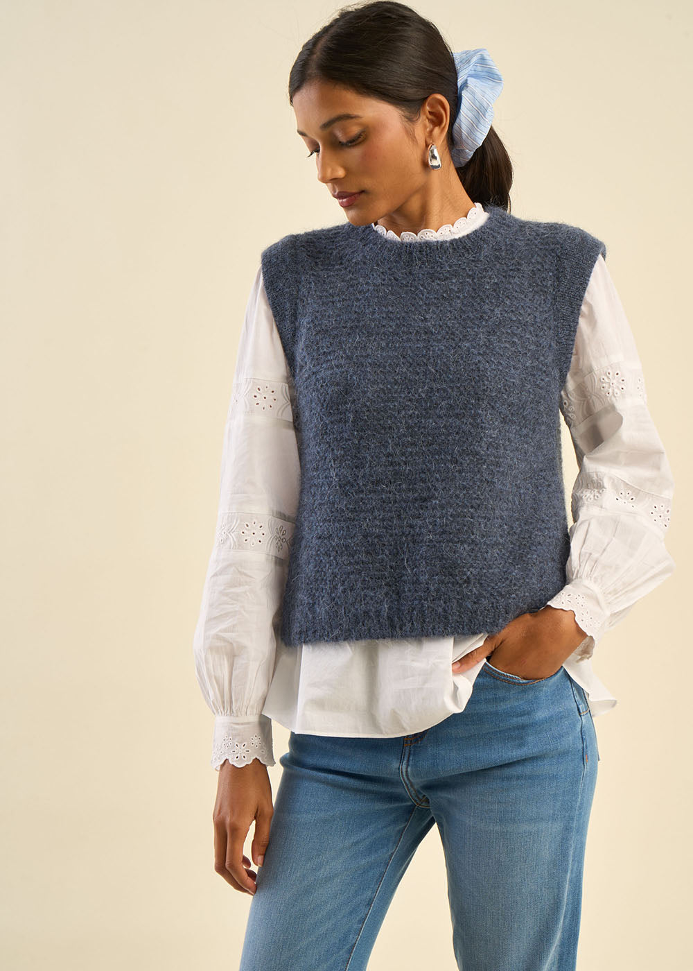 Short-sleeved round-neck sweater - Sud Express - 5 - Sud Express