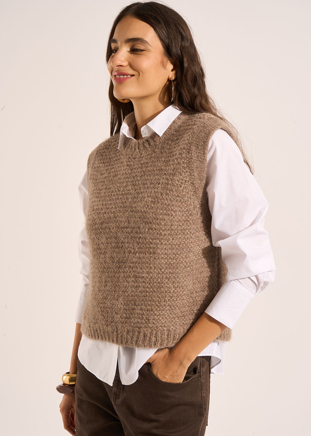 MOTANA Short-sleeved round-neck sweater - 1 - Sud Express - Sud Express