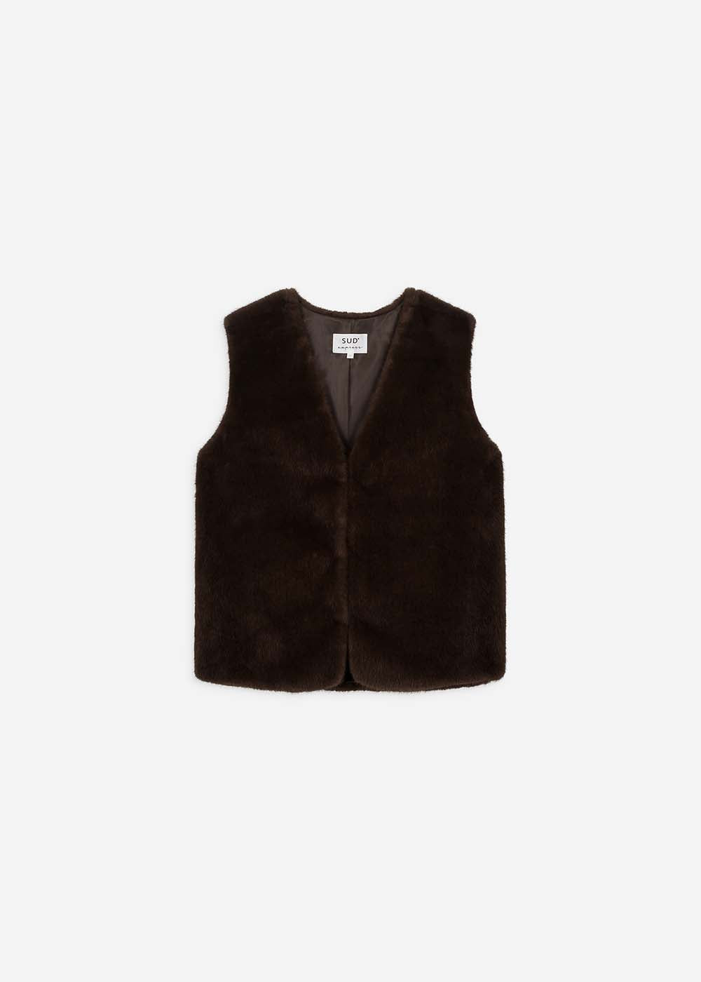 Sleeveless faux fur cardigan Sud Express