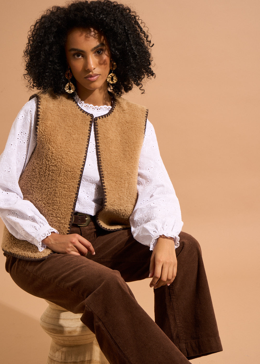 GIRA Faux fur vest - 1 - Sud Express - Sud Express