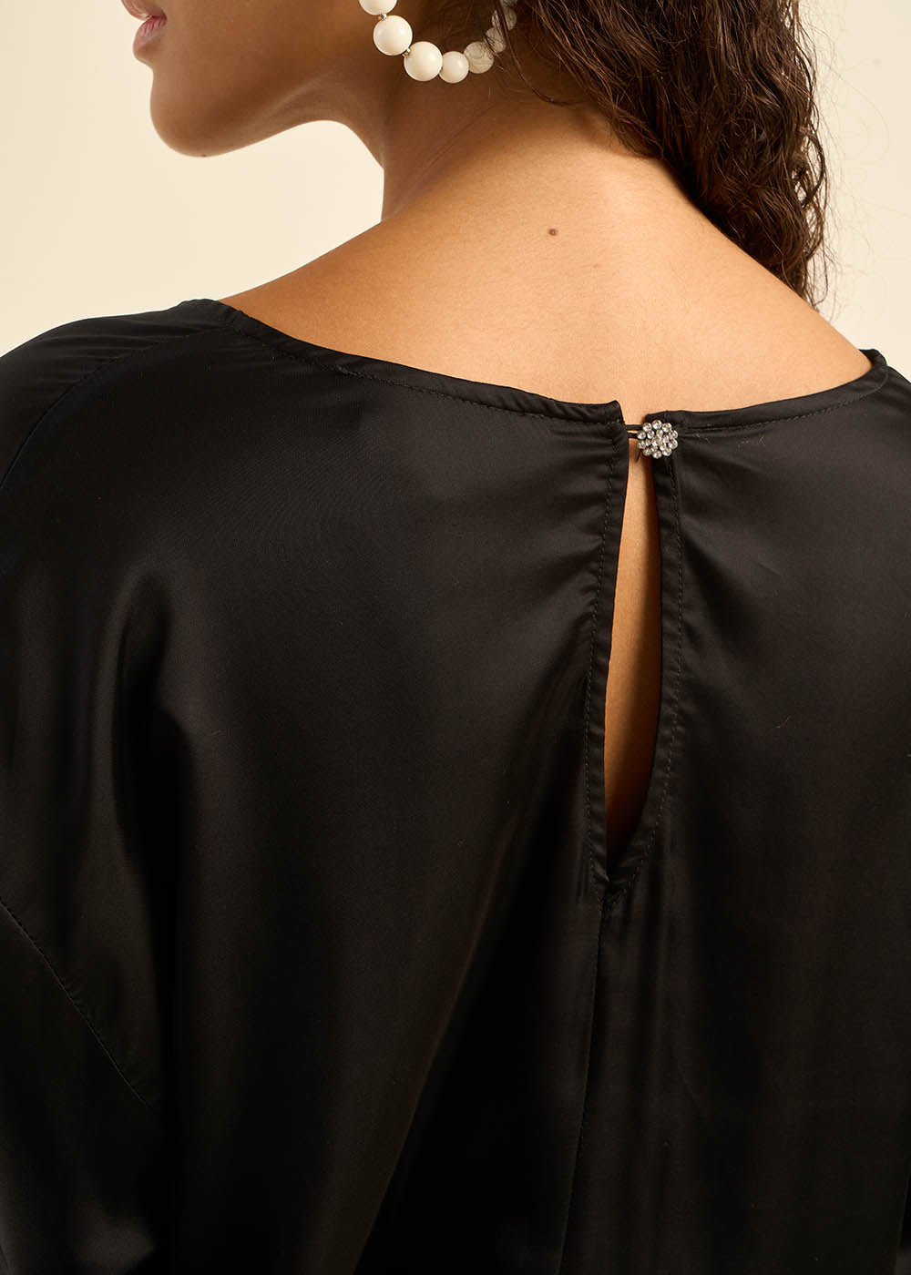 RAOBI Short satin belted dress - 4 - Sud Express - Sud Express