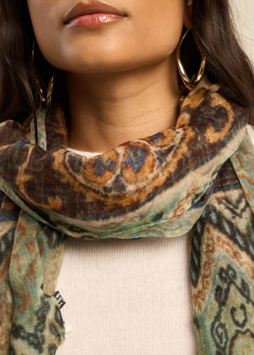 ELSIE Printed wool scarf - 2 - Sud Express - Sud Express