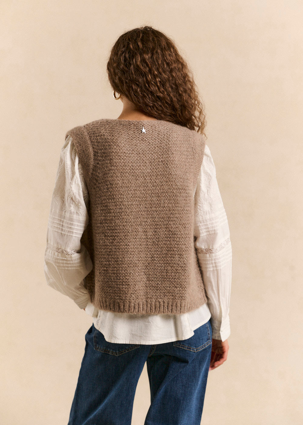 Cardigan sleeveless shorts in mohair - Sud Express - 3 - Sud Express