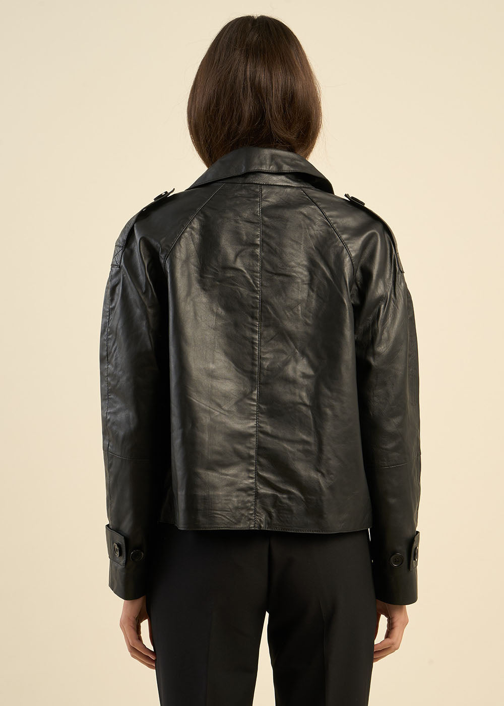 VALERE Short leather jacket - 4 - Sud Express - Sud Express