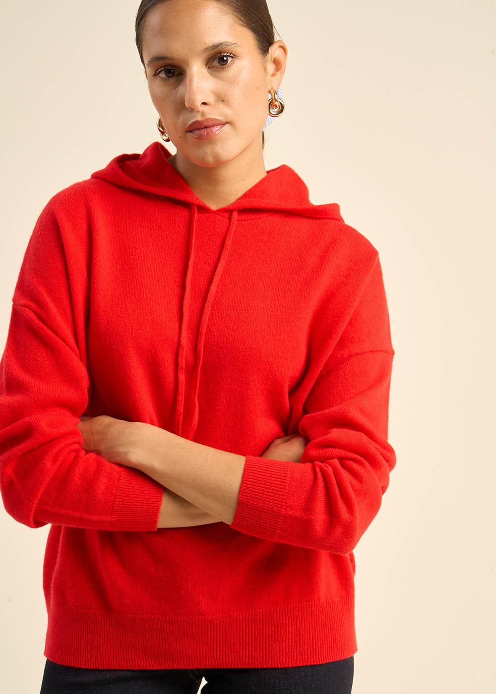 Cashmere hoodie RED MONBEBE – Sud Express