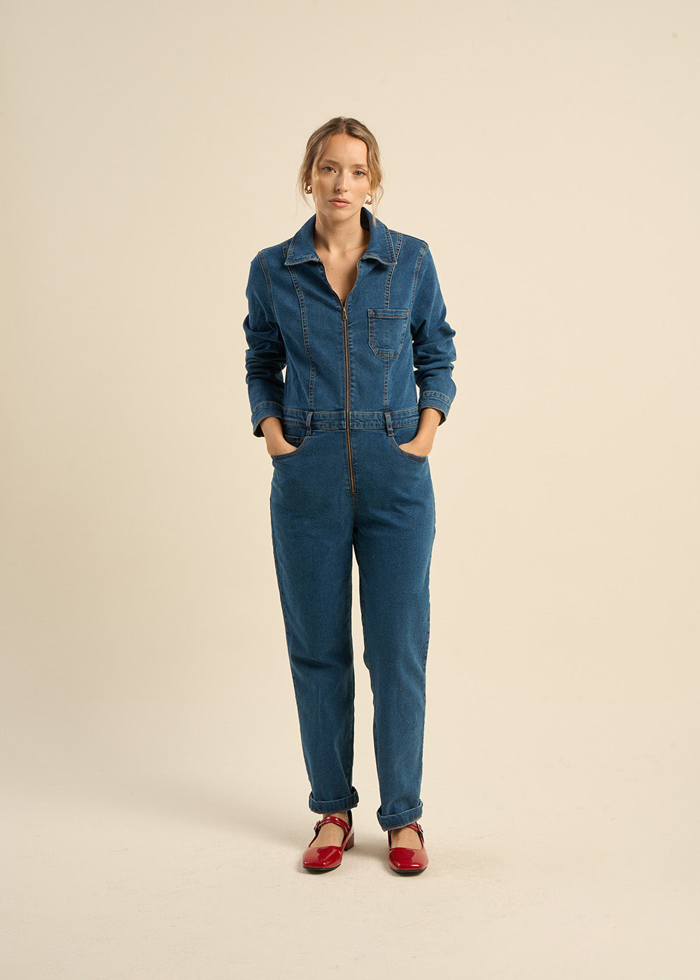 Denim trouser jumpsuit - Sud Express - 6 - Sud Express