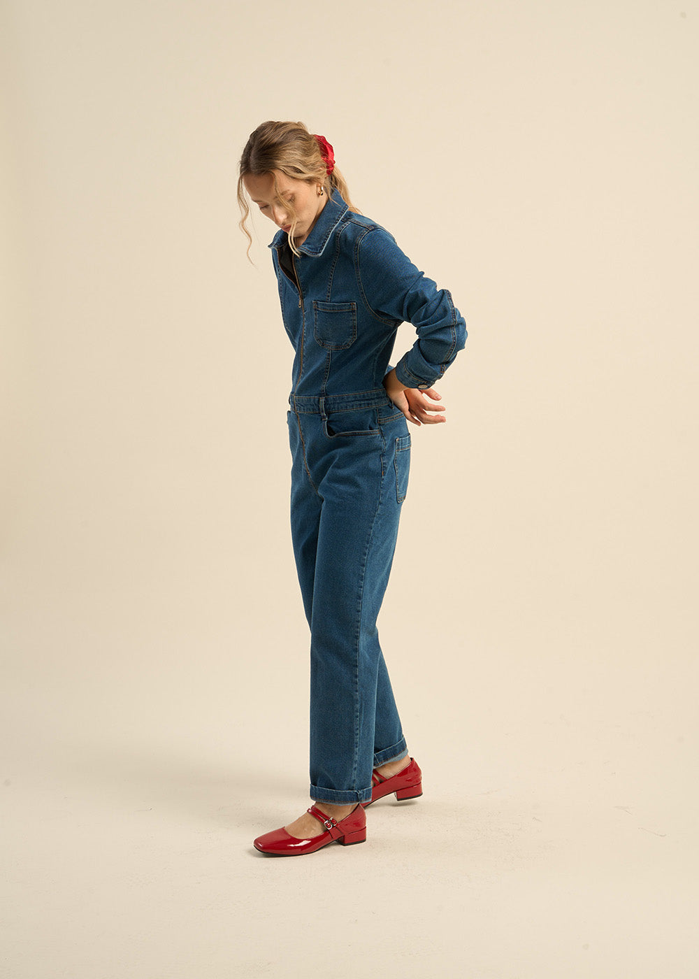Denim trouser jumpsuit - Sud Express - 7 - Sud Express