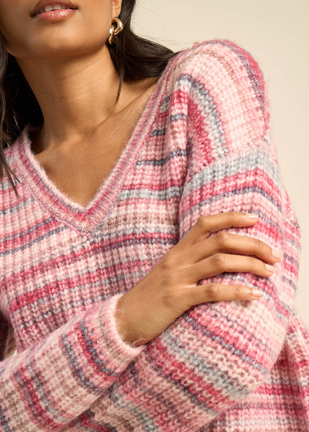 MOSTINA Gradient striped sweater - 2 - Sud Express - Sud Express