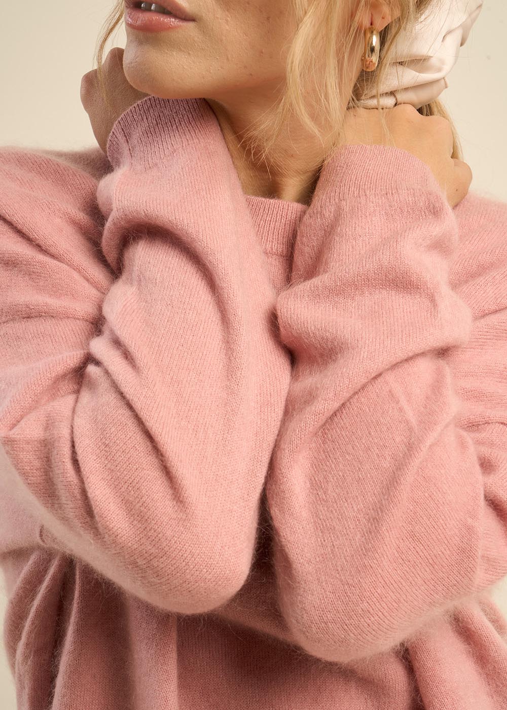 MARINETTY Round-neck sweater in brushed wool and cashmere - 2 - Sud Express - Sud Express