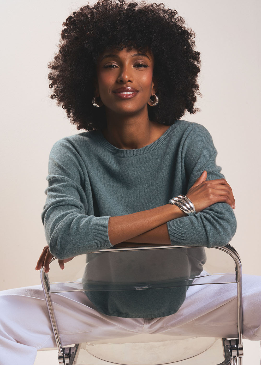 MONA 100% cashmere boat-neck jumper - 1 - Sud Express - Sud Express