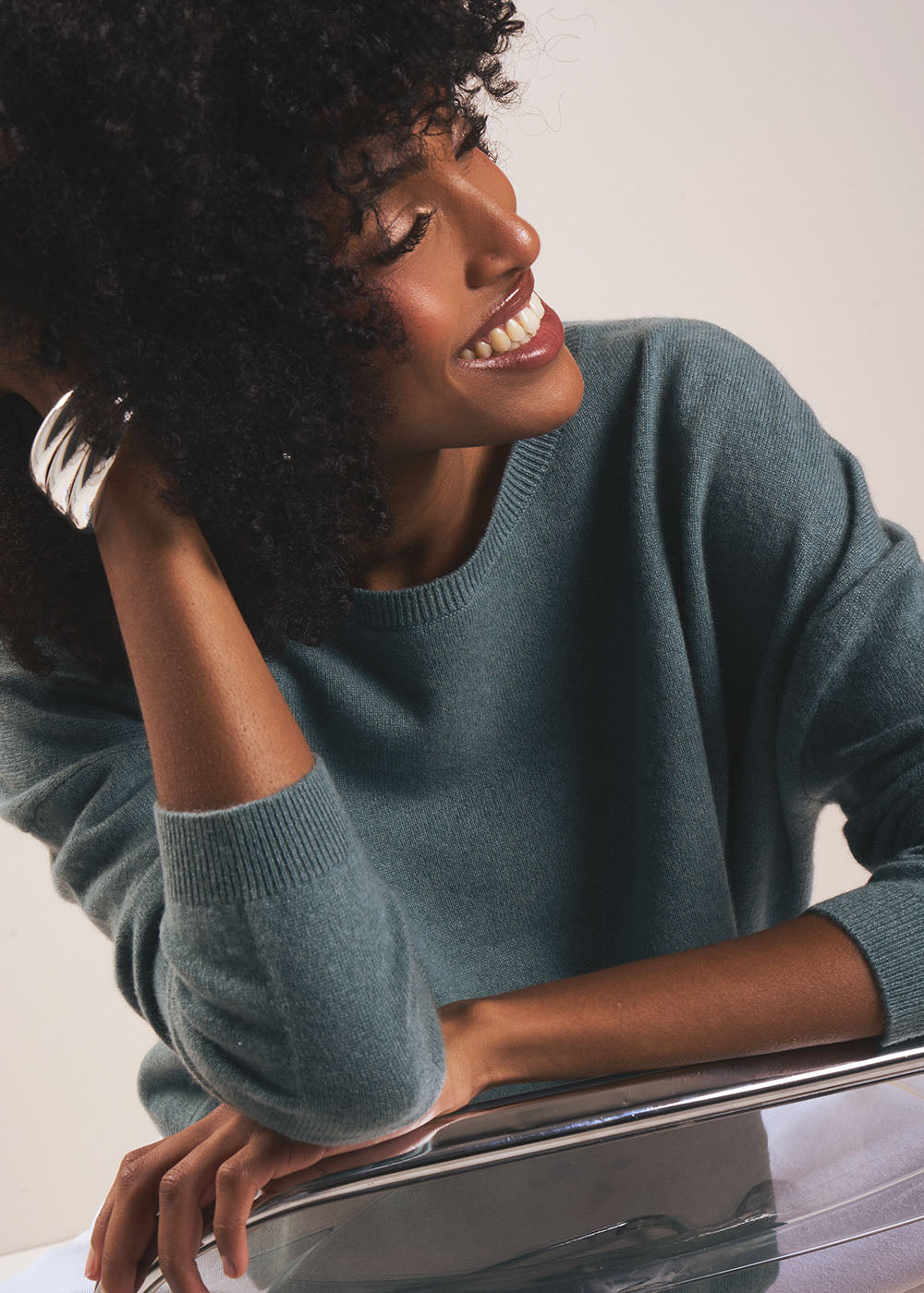 100% cashmere boat-neck jumper - Sud Express - 5 - Sud Express