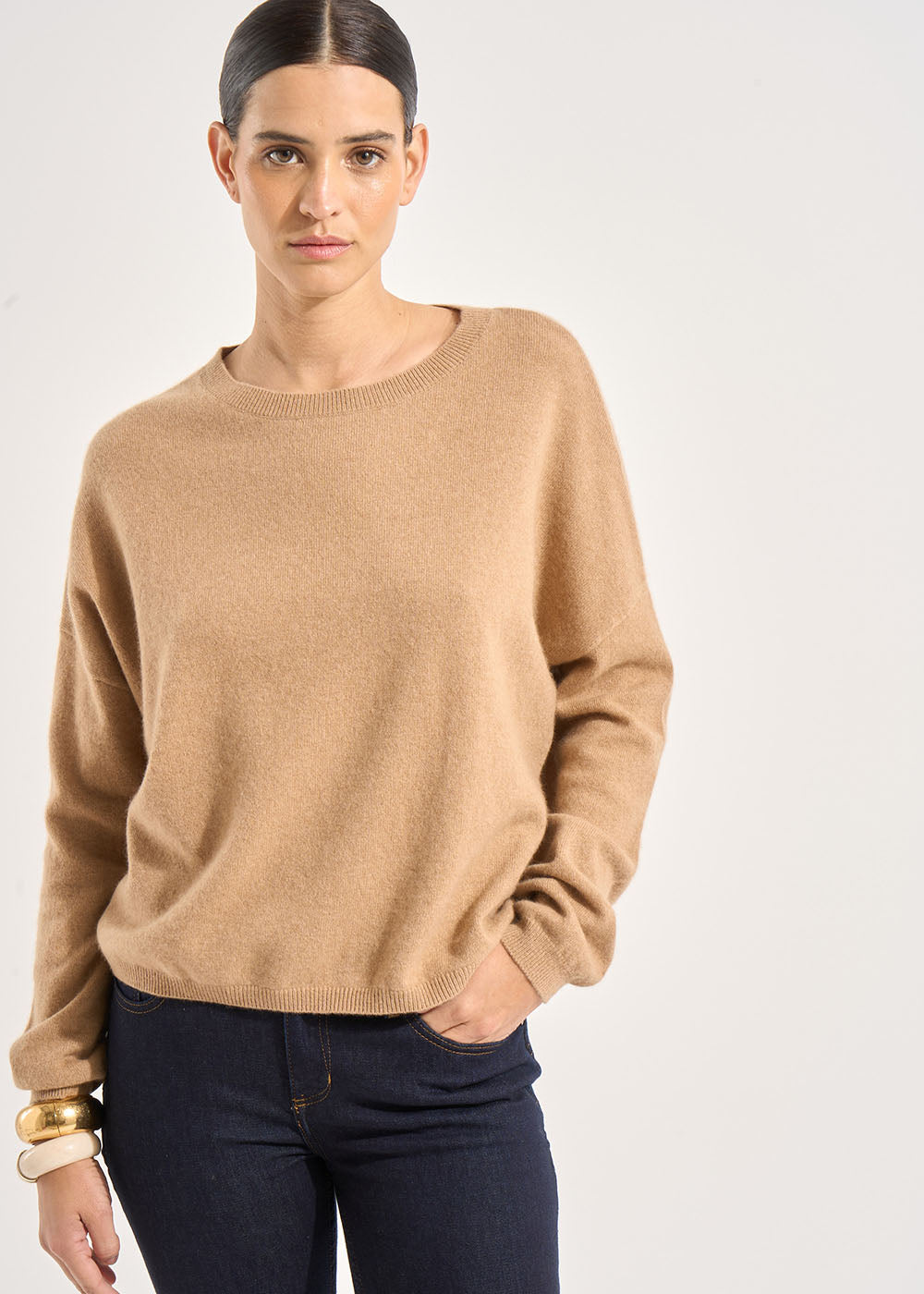 MONA 100% cashmere boat-neck jumper - 1 - Sud Express - Sud Express