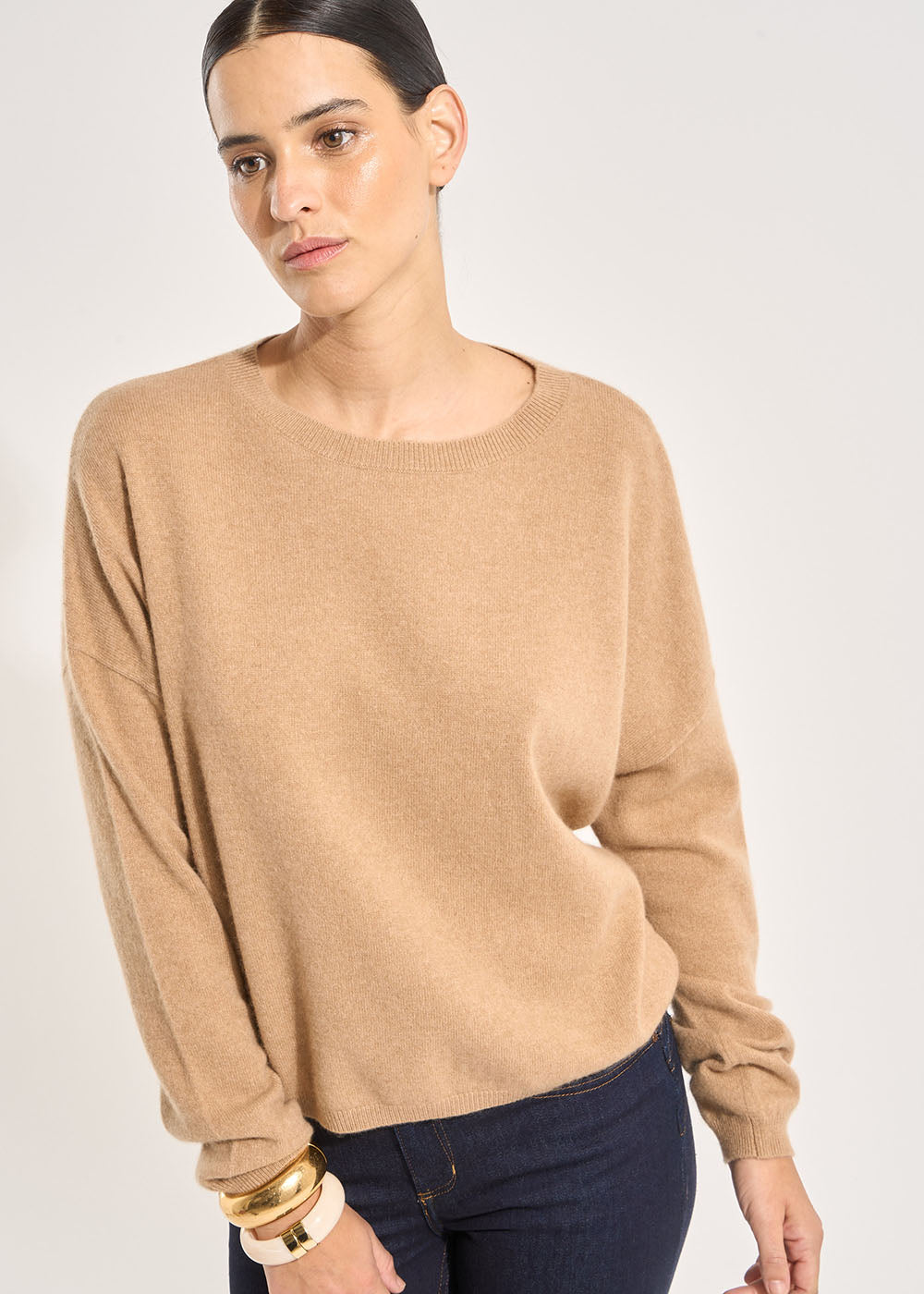 100% cashmere boat-neck jumper - Sud Express - 5 - Sud Express