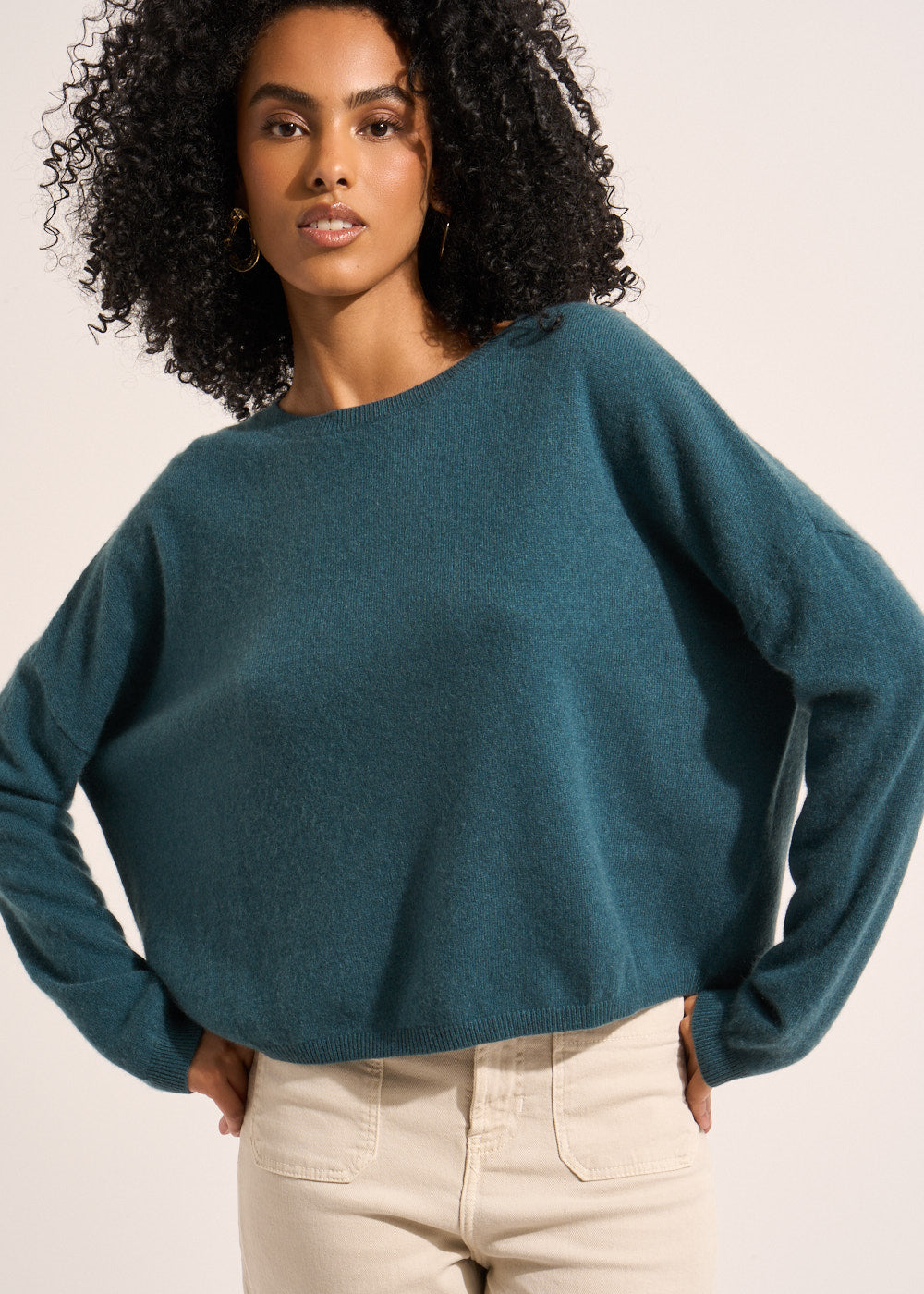 MONA 100% cashmere boat-neck jumper - 1 - Sud Express - Sud Express