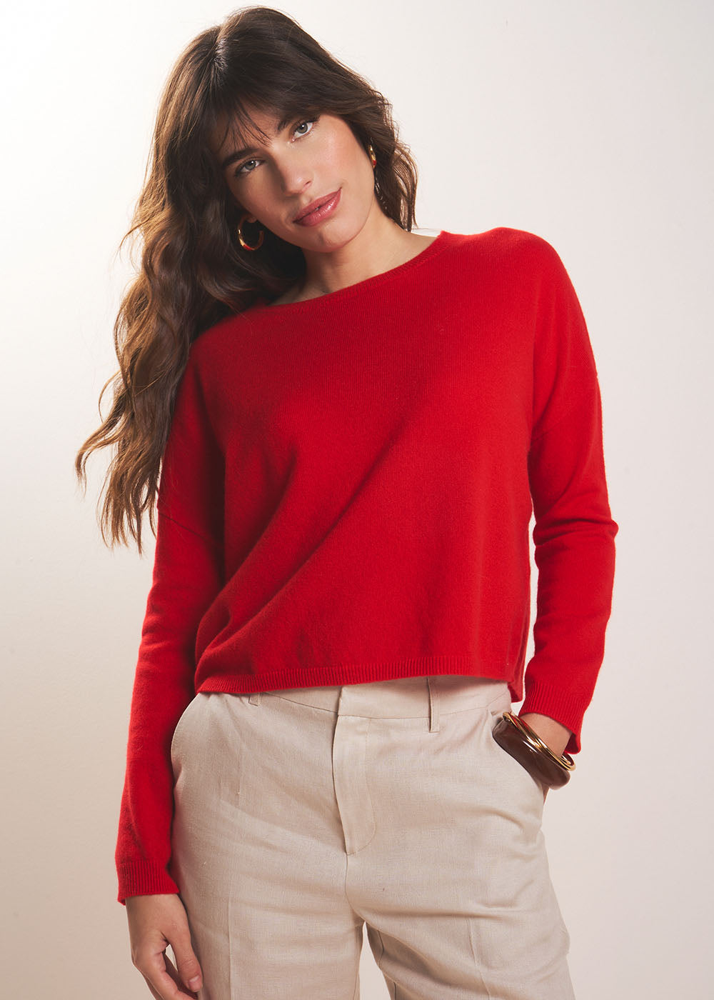 MONA 100% cashmere boat-neck jumper - 1 - Sud Express - Sud Express