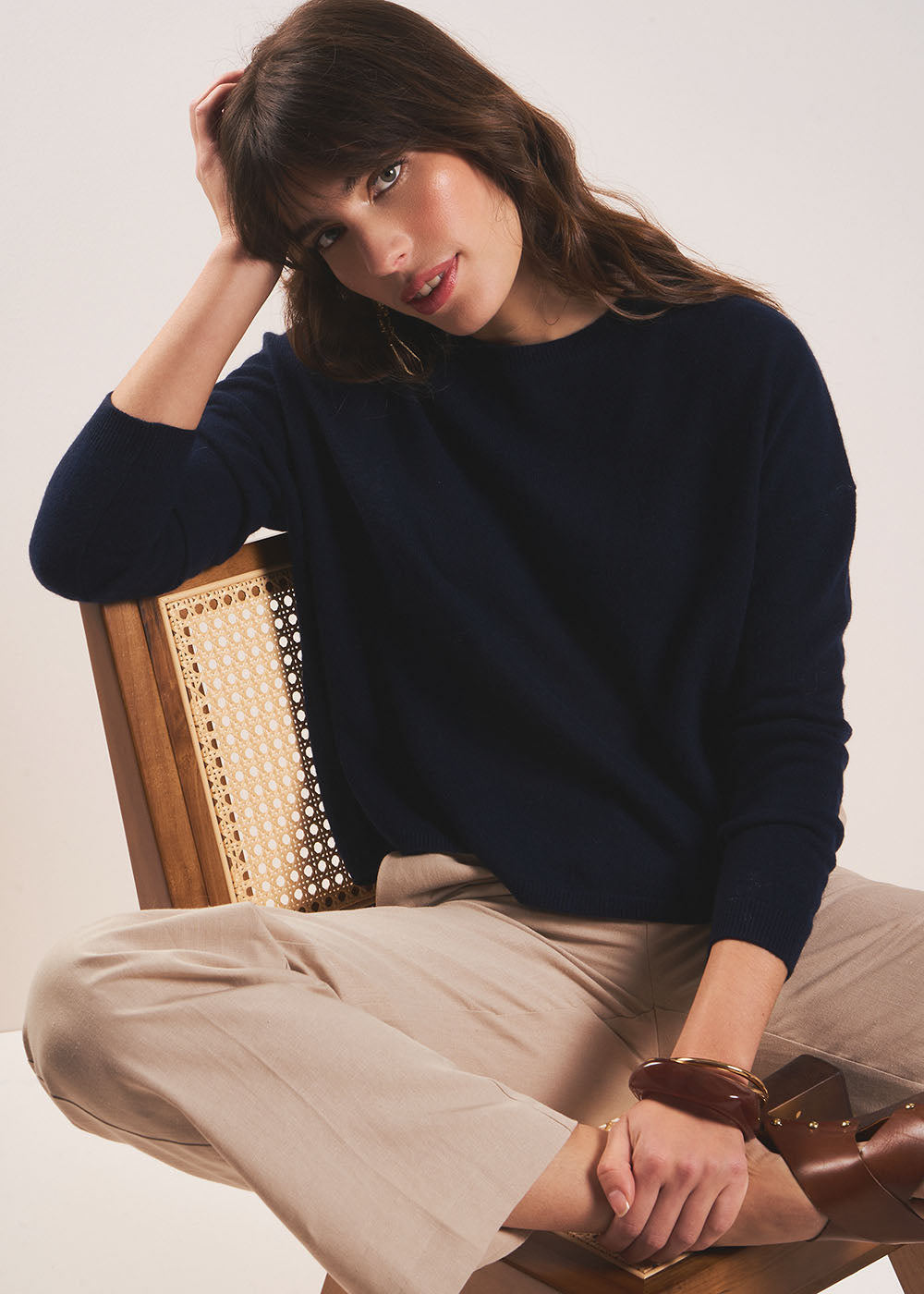 MONA 100% cashmere boat-neck jumper - 1 - Sud Express - Sud Express