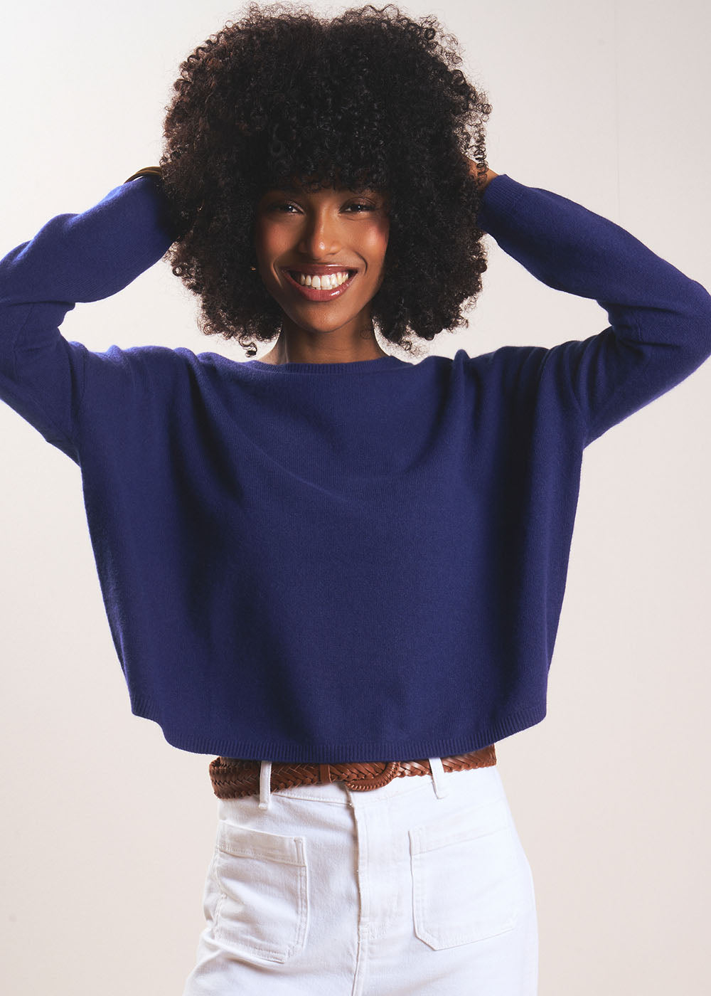 MONA 100% cashmere boat-neck jumper - 1 - Sud Express - Sud Express