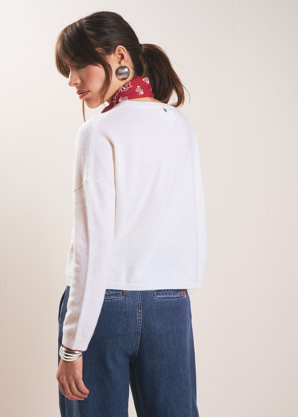 MONA 100% cashmere boat-neck jumper - 3 - Sud Express - Sud Express