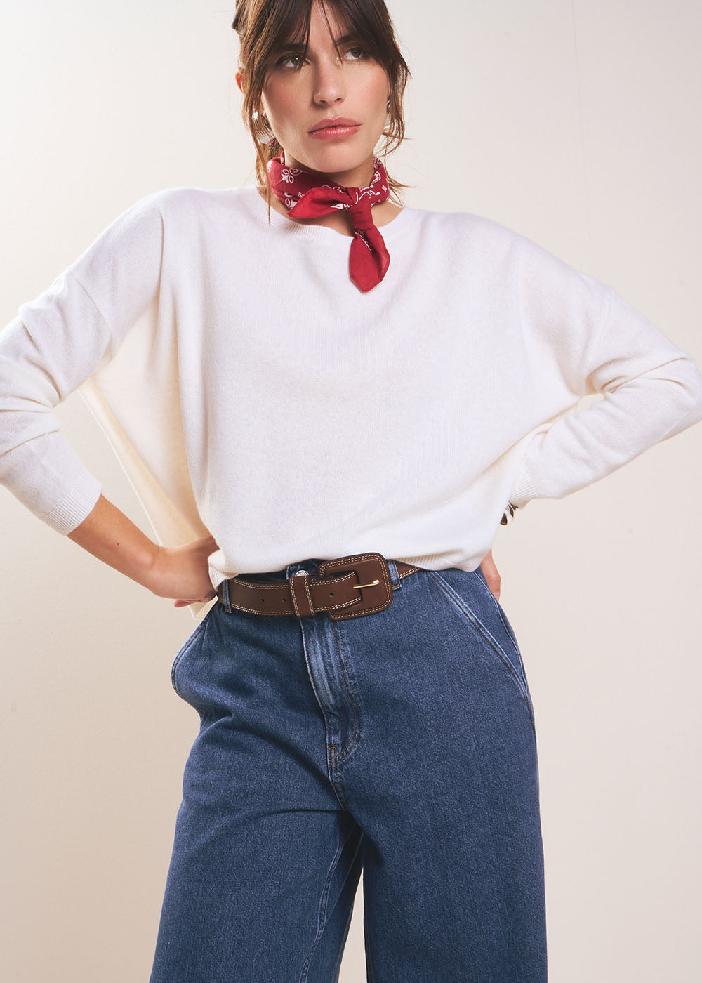 MONA 100% cashmere boat-neck jumper - 4 - Sud Express - Sud Express