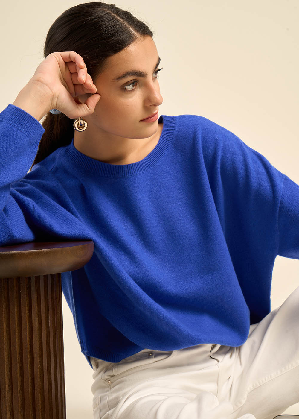 MONA 100% cashmere boat-neck jumper - 1 - Sud Express - Sud Express